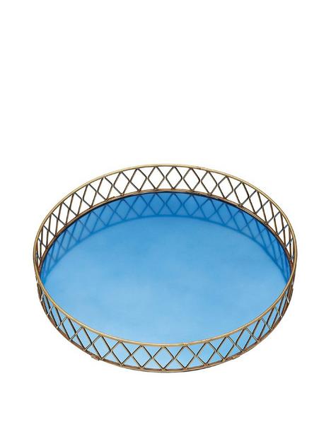 barcraft-stainless-steel-blue-and-brass-finish-drinks-tray
