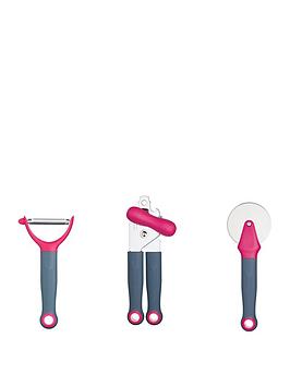 Colourworks   Set Of 3 Kitchen Gadgets In Pink