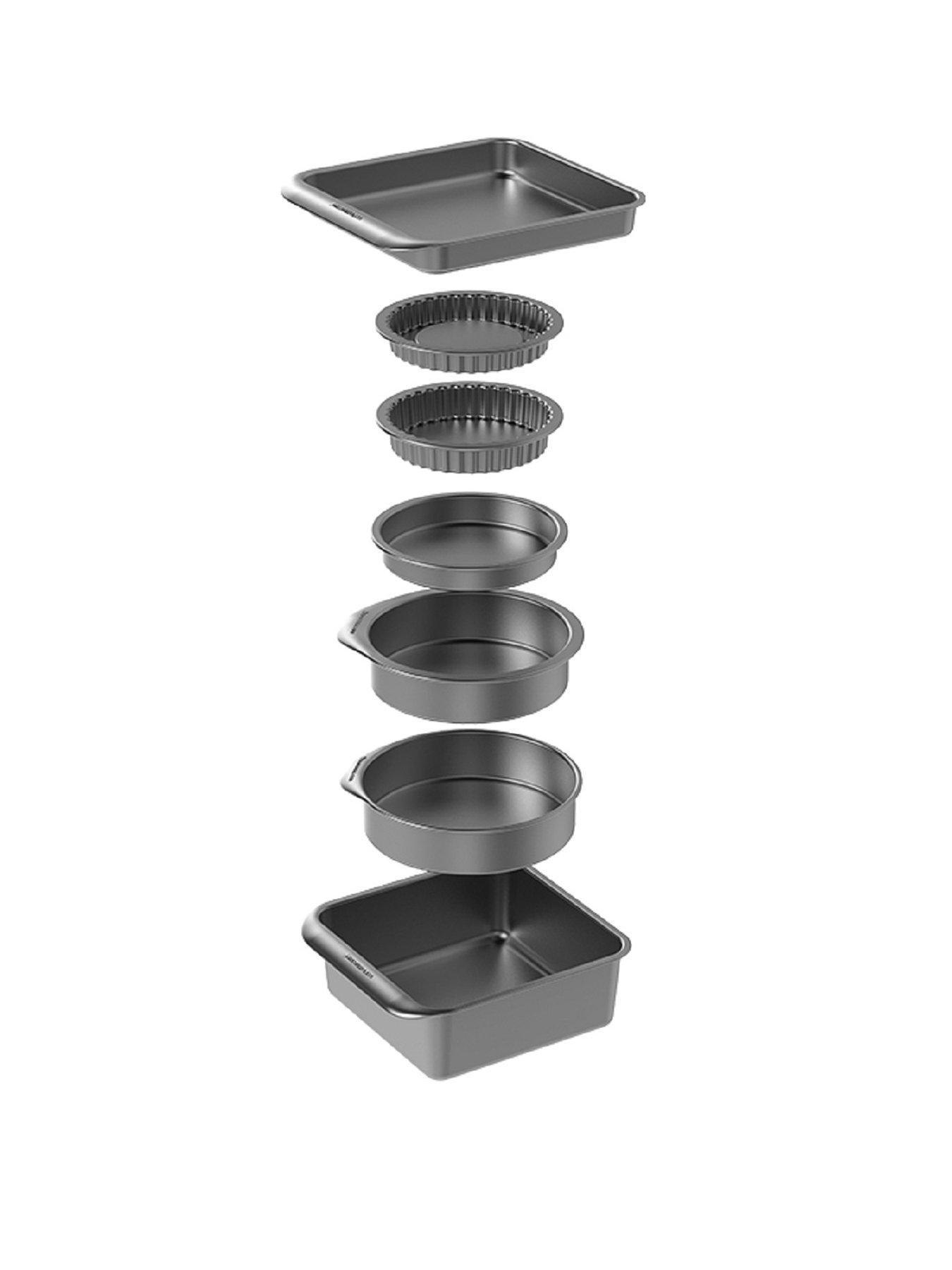 Image 1 of 5 of MasterClass Smart Space 7pc Stacking Non-Stick Baking &amp; Pastry Set