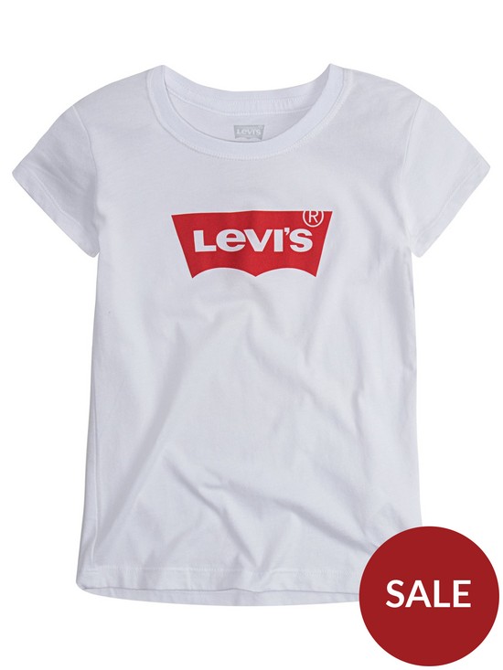 front image of levis-girls-short-sleeve-batwing-t-shirt