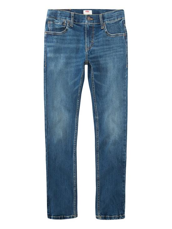 front image of levis-boys-511-slim-fit-jeans-mid-wash