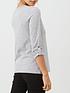  image of v-by-very-the-valuenbspthree-quarter-sleeve-henley-t-shirt-grey