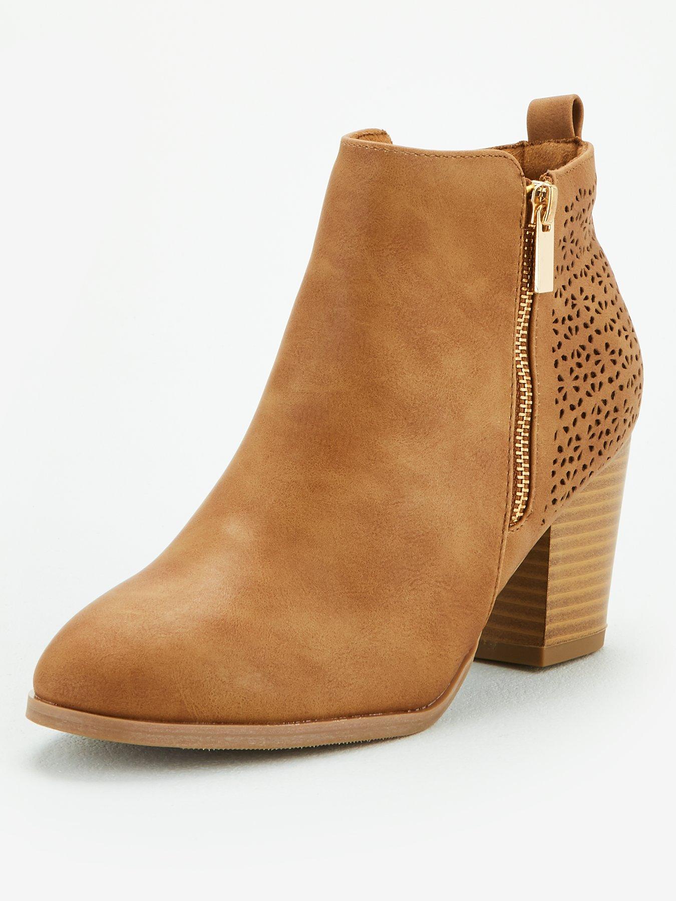 wallis tan ankle boots