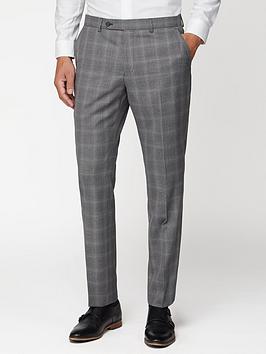 Jeff Banks   Mulberry Check Soho Suit Trousers In Modern Regular Fit - Grey