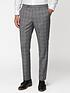  image of jeff-banks-mulberry-check-soho-suit-trousers-in-modern-regular-fit-grey