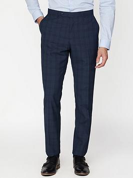 Jeff Banks   Check Soho Suit Trousers In Modern Regular Fit - Blue