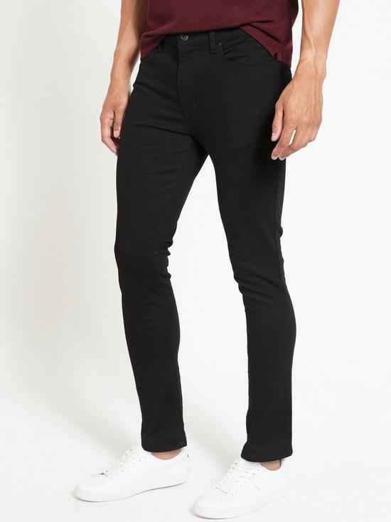 front image of everyday-skinny-jeans-with-stretch-black