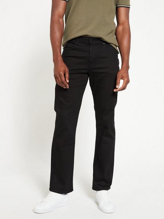 front image of everyday-straightnbspjeans-with-stretchnbsp--black