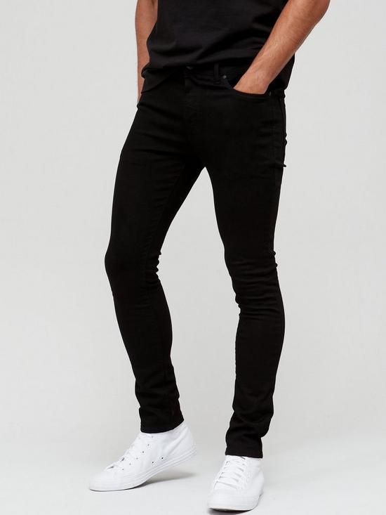 front image of very-man-superskinny-jeannbspwith-stretch-black