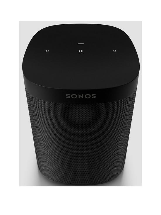 stillFront image of sonos-one-sl-wireless-multi-room-speaker-superior-sound-performance-black