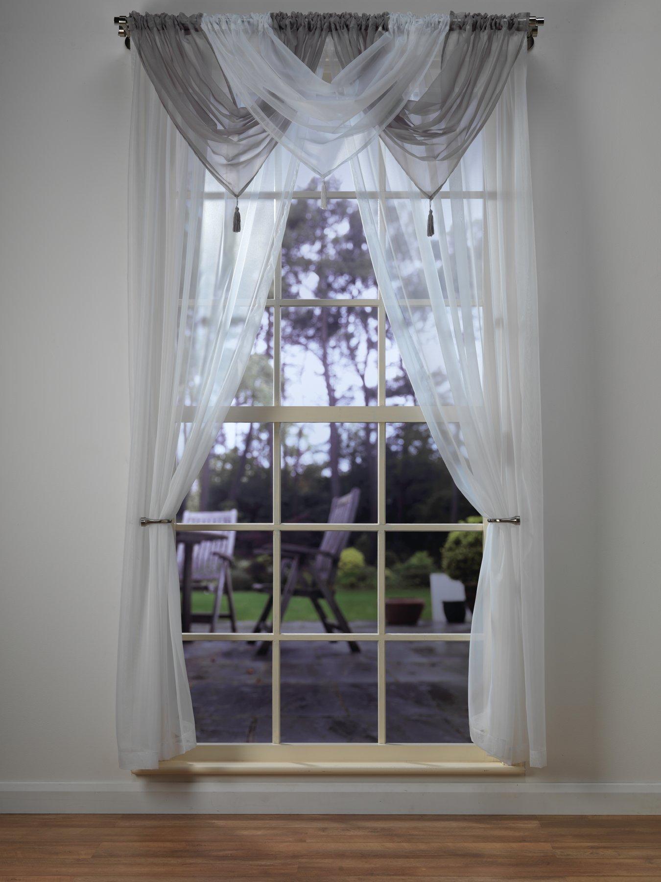 gray voile curtains