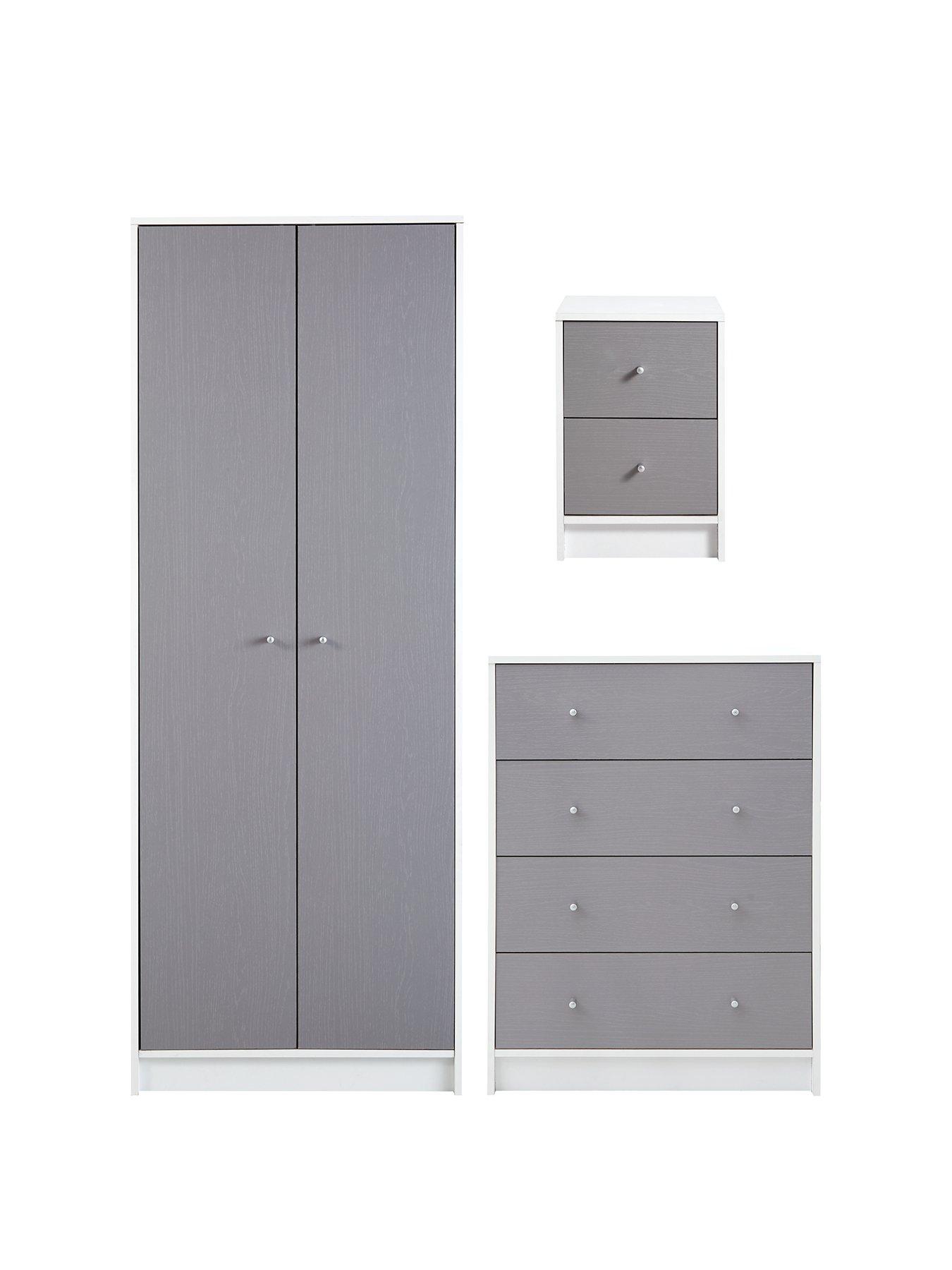 Kansas Piece Childrens Bedroom Package 2 Door 2 Drawer Wardrobe