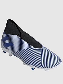Adidas   Nemeziz Laceless 19.3 Firm Ground Football Boot - Blue/White