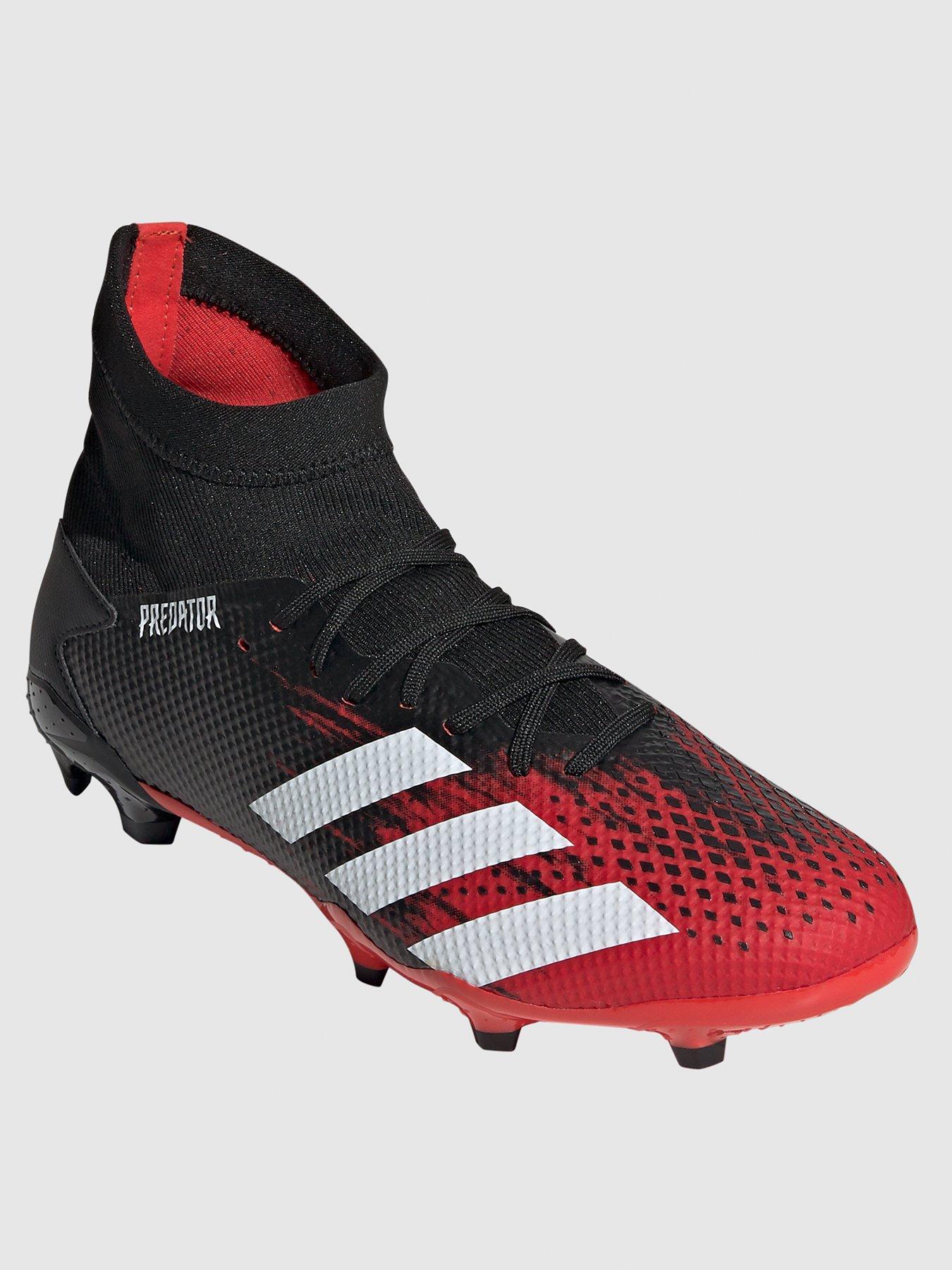 red and black predator football boots