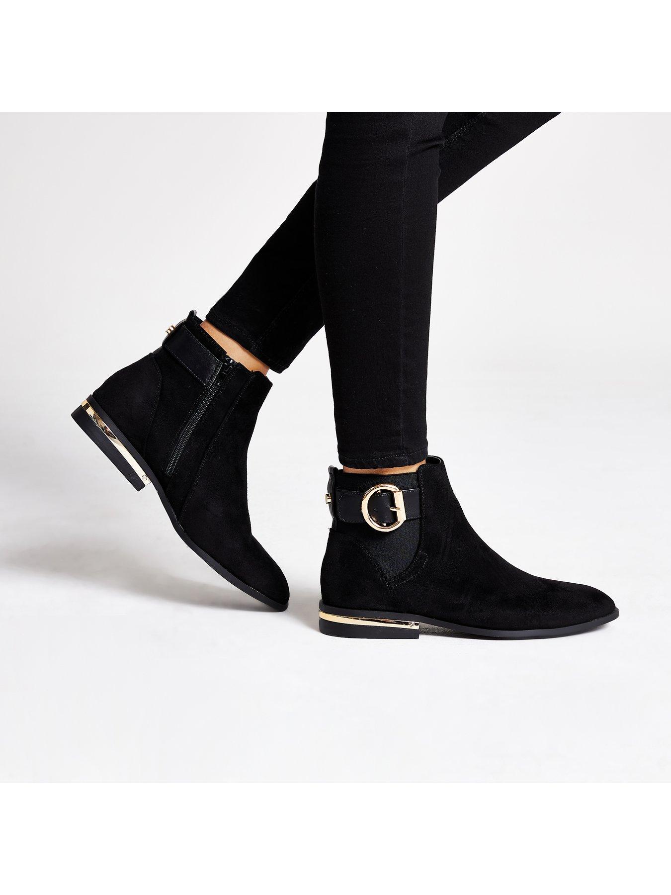 river island flat ankle boots