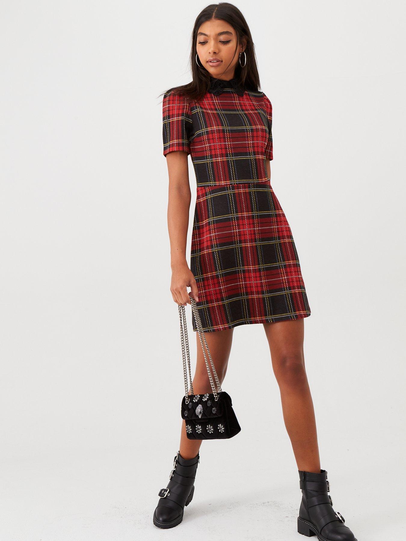 tartan mini dress