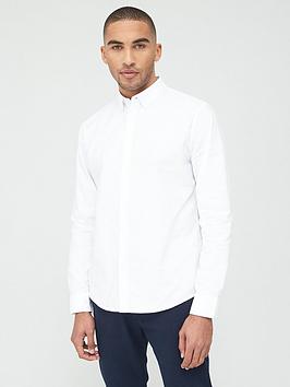 V by Very V By Very 2 Pack Long Sleeve Button Down Oxford Shirts - White Picture