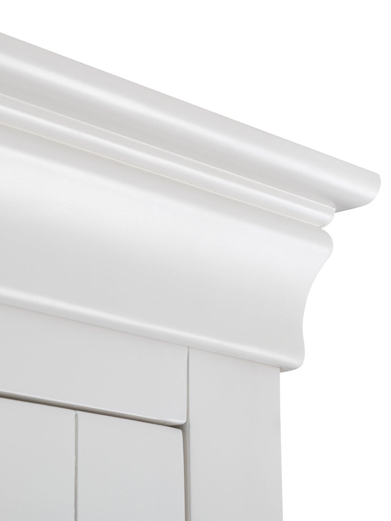  image of julian-bowen-clermont-2-door-1-drawer-wardrobe-white
