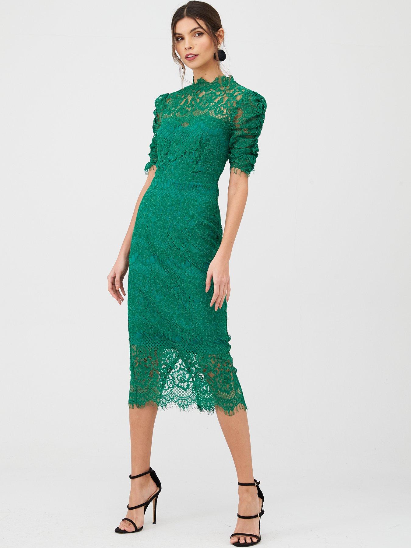 v by very green lace dress