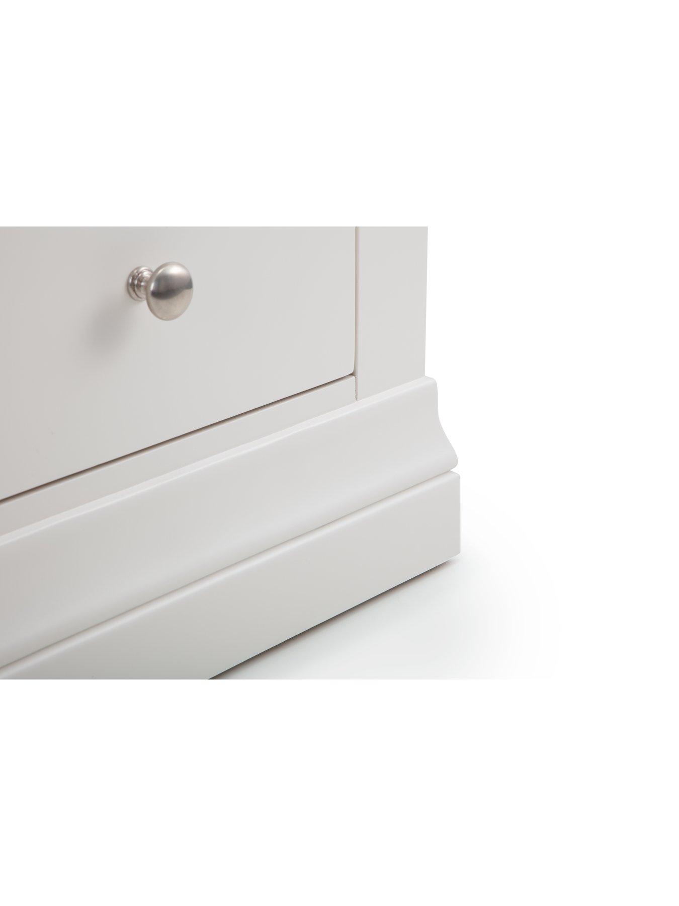  image of julian-bowen-clermont-ready-assembled-2-drawer-bedside-chest