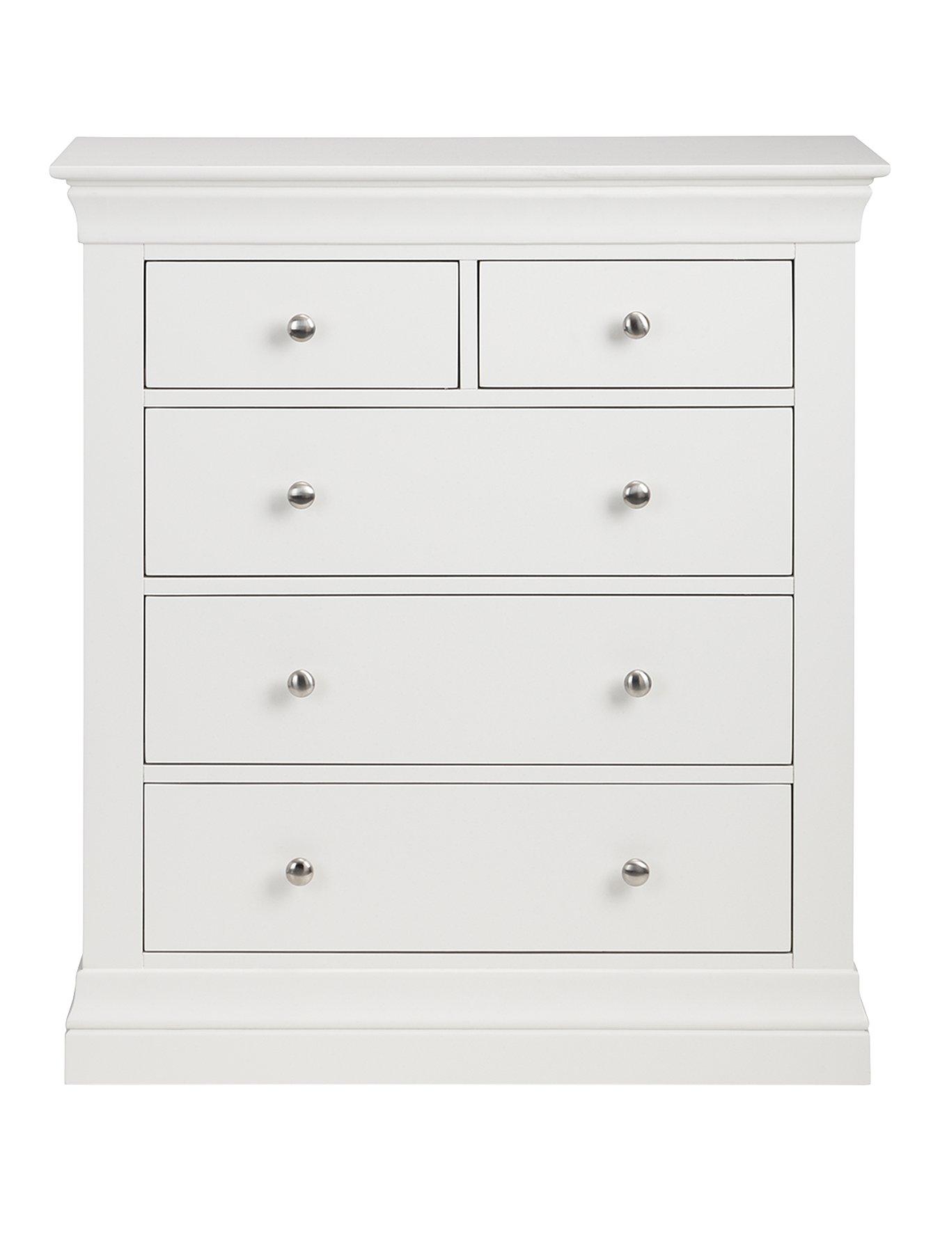 Image 2 of 6 of Julian Bowen Clermont 3+2 Drawer Chest White