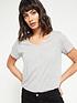  image of v-by-very-the-essential-scoop-neck-t-shirt--grey