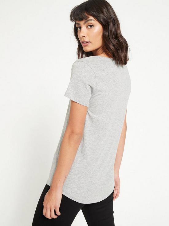 stillFront image of v-by-very-the-essential-scoop-neck-t-shirt--grey