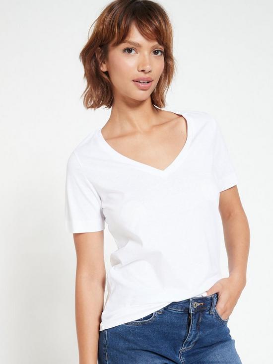 front image of v-by-very-the-essential-v-neck-t-shirt-white