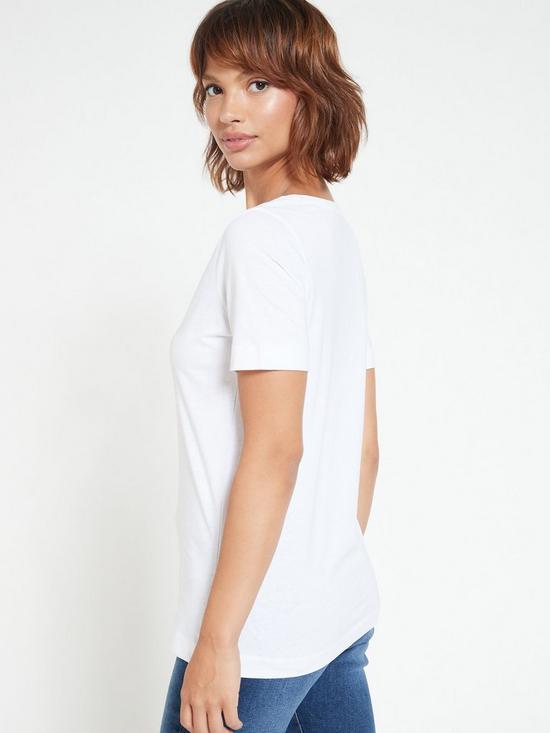 stillFront image of everyday-the-essential-v-neck-t-shirt--nbspwhite