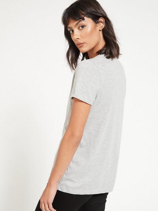 stillFront image of v-by-very-the-essential-v-neck-t-shirt-grey