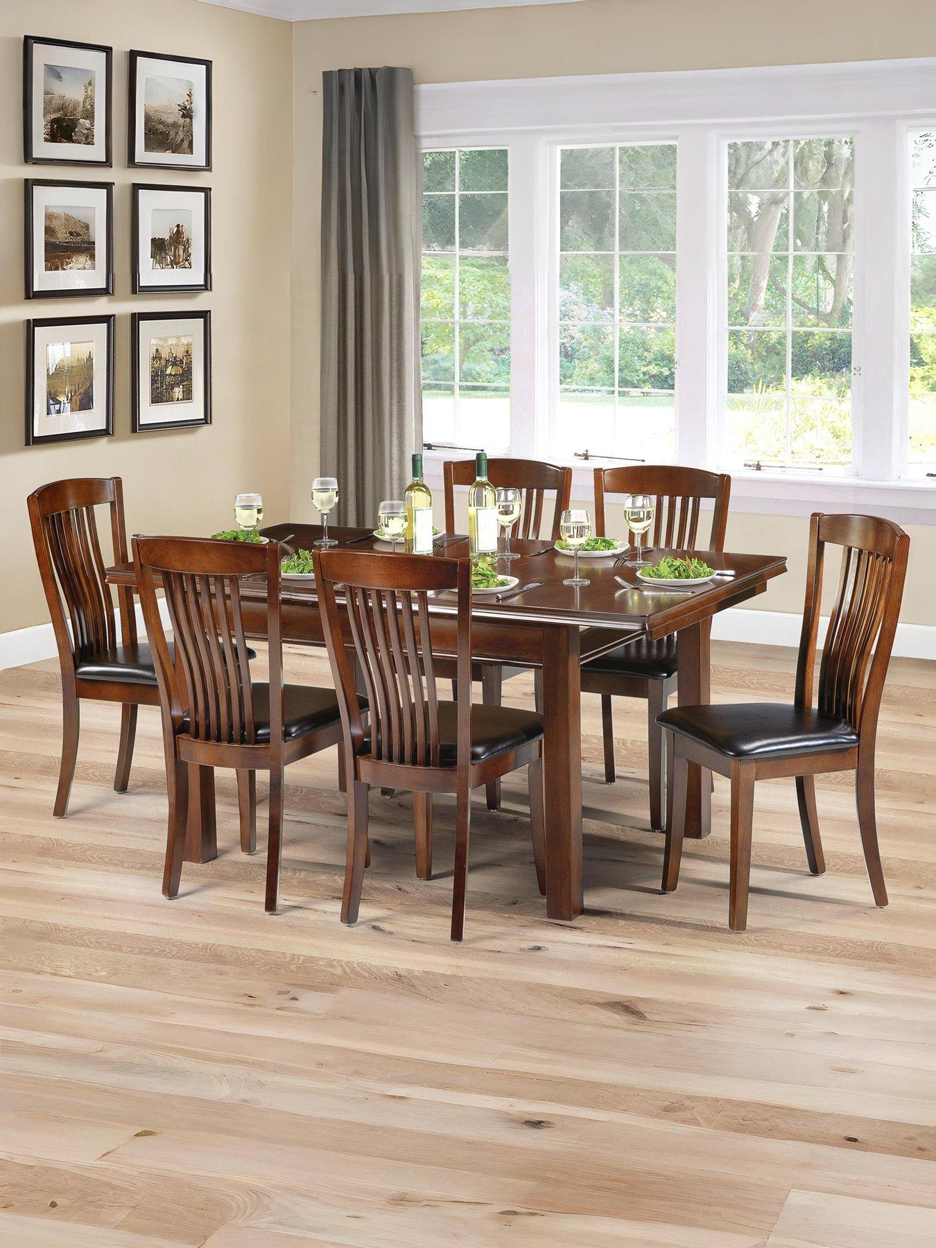 Image 1 of 4 of Julian Bowen Canterbury 120-160 cm Extending Table and 6 Chairs