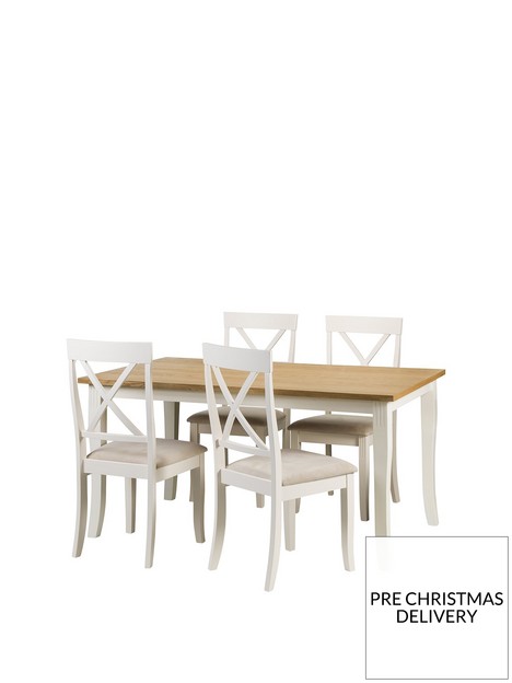 julian-bowen-davenport-150cm-dining-table-and-4-chairs