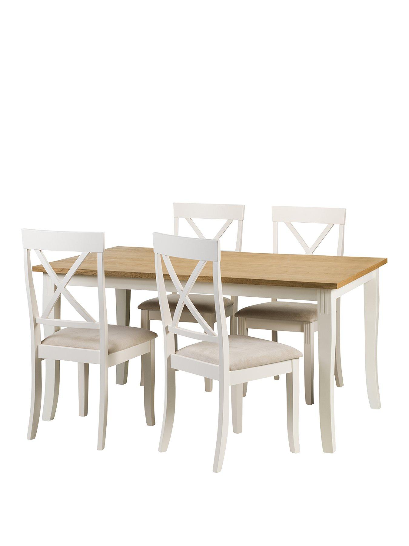 stillFront image of julian-bowen-davenport-150cm-dining-table-and-4-chairs