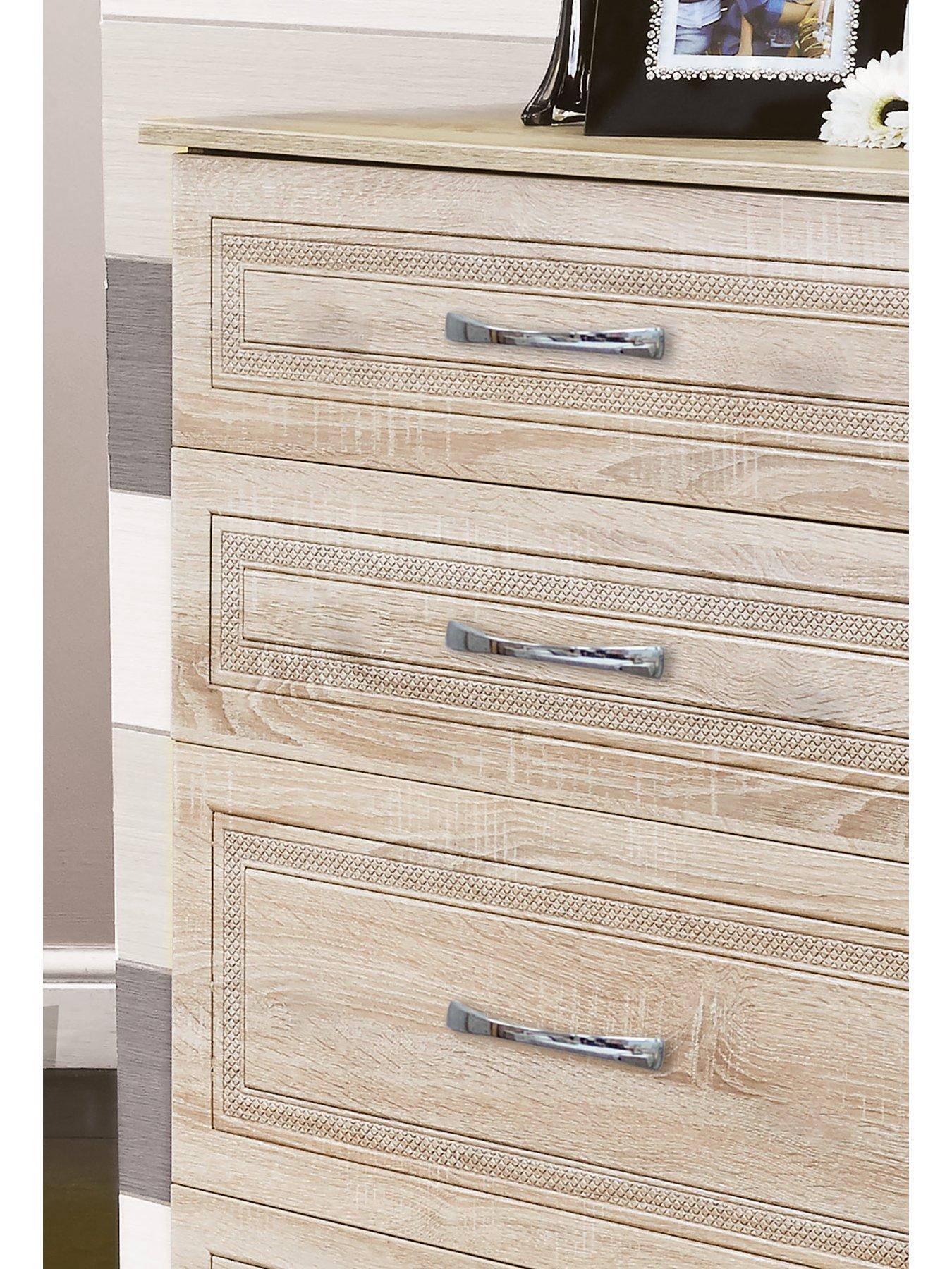 Image 4 of 8 of SWIFT Winchester Part&nbsp;Assembled 4 Piece Package - 3 Door Mirrored Wardrobe, Chest of 5 Drawers and 2 Bedside Chests&nbsp;- FSC&reg; Certified