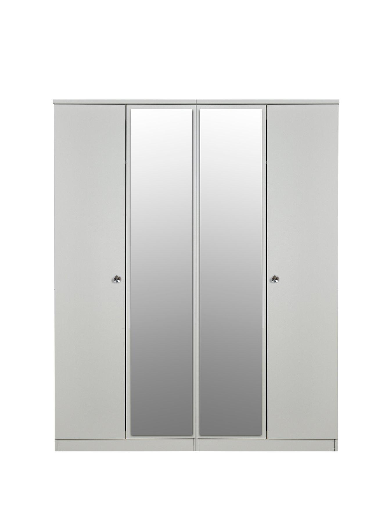 Four Door Wardrobe Ready Assembled Wardrobes Home Garden