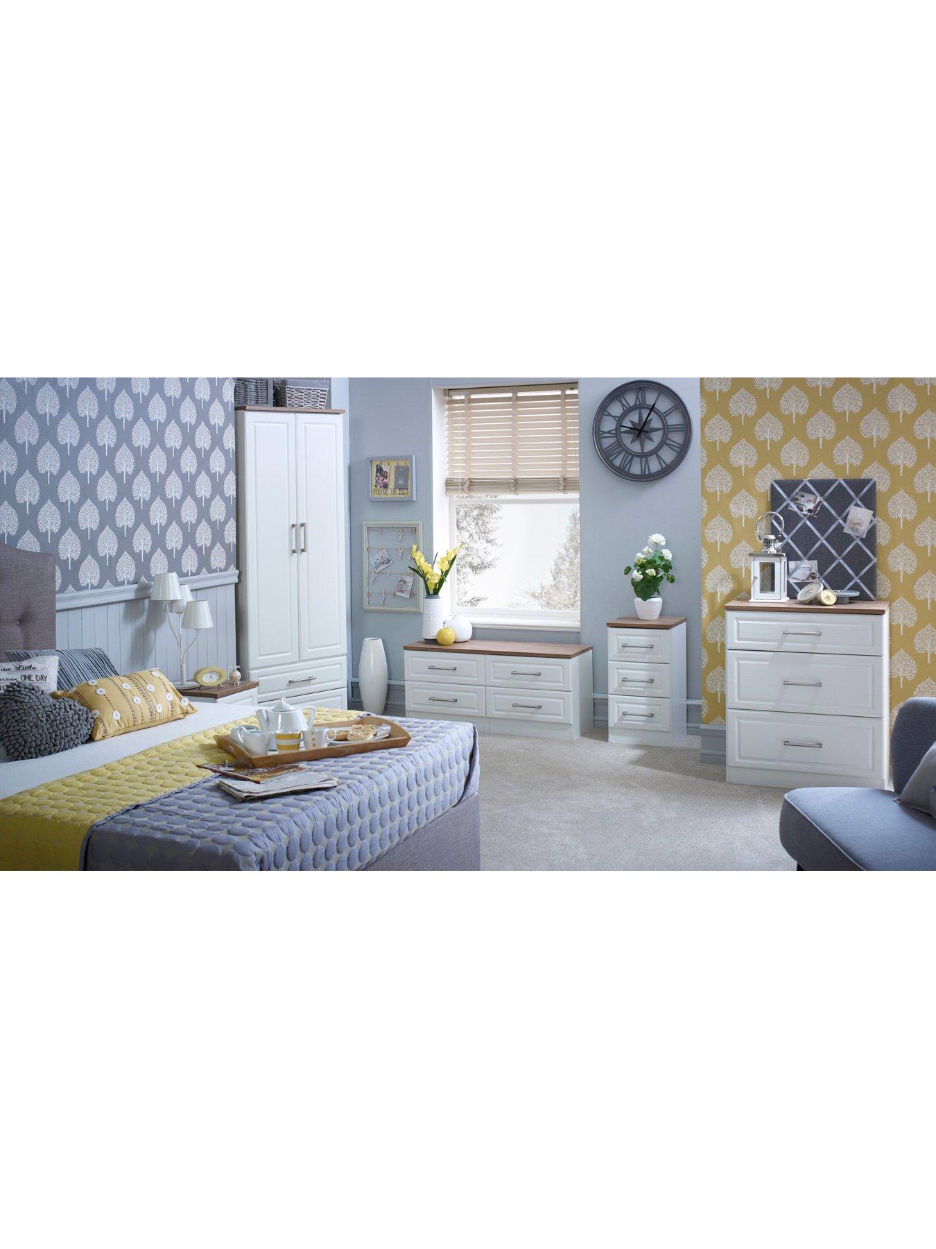 Image 2 of 8 of SWIFT Regent Ready Assembled 4 Piece Package - 2 Door Wardrobe, 5 Drawer Chest and 2 Bedside Chests&nbsp;- FSC&reg; Certified