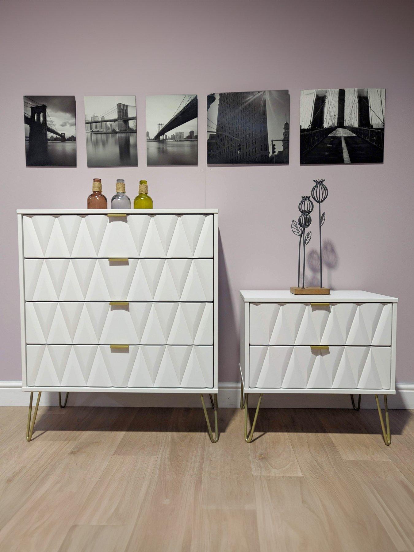 Image 5 of 7 of SWIFT Versailles Ready Assembled 3 Piece Package - 5 Drawer Chest and 2 Bedside Chests&nbsp;- FSC&reg; Certified