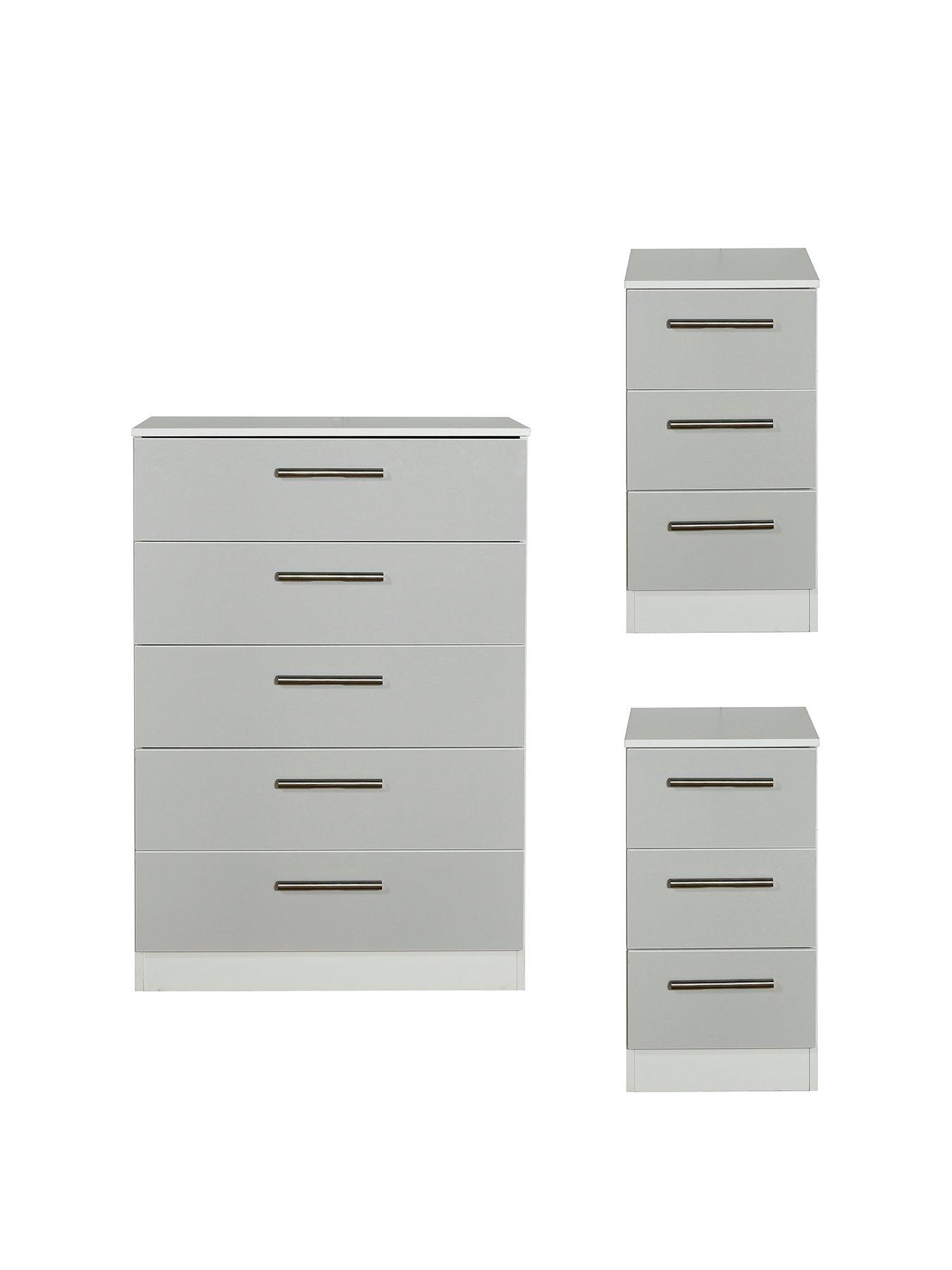 Swift Montreal Gloss 3 Piece Ready Assembled Package 5 Drawer
