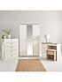  image of swift-charlotte-4-piece-ready-assembled-package-2-door-wardrobe-5-drawer-chest-and-2-bedside-chests
