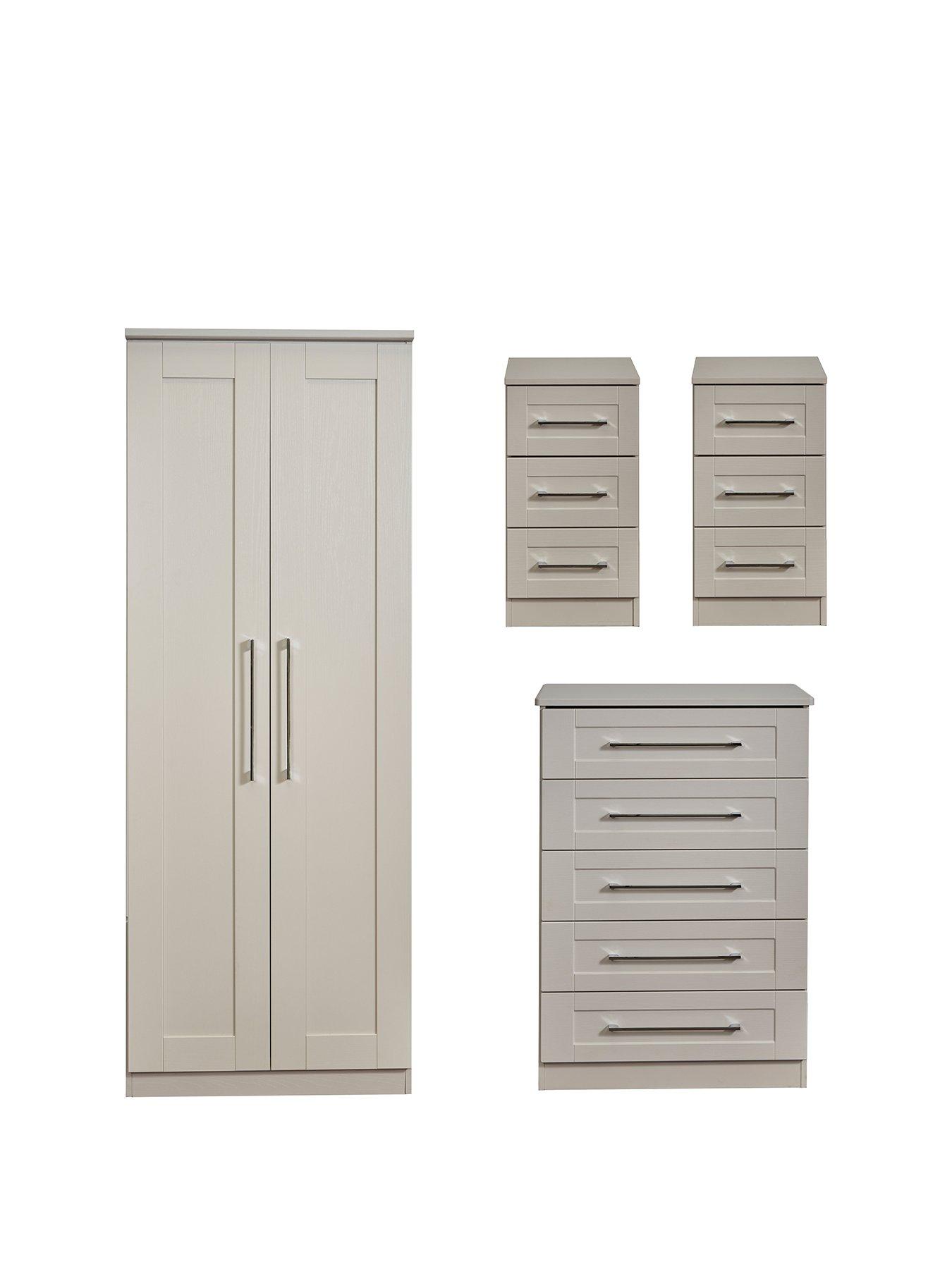 Swift Larson Ready Assembled Package 2 Door Wardrobe 5 Drawer