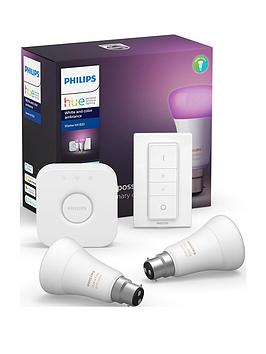 Philips Philips Hue Bt - White And Colour Ambiance B22 2 Set Bridge +  ... Picture
