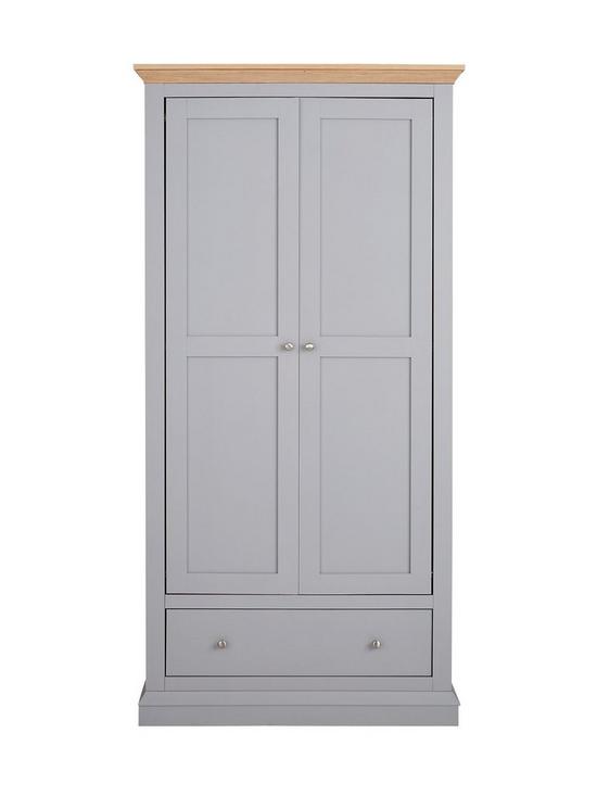 front image of hanna-2-door-1-drawer-wardrobe