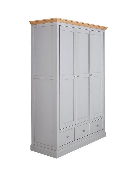 back image of hanna-3-door-3-drawer-wardrobe