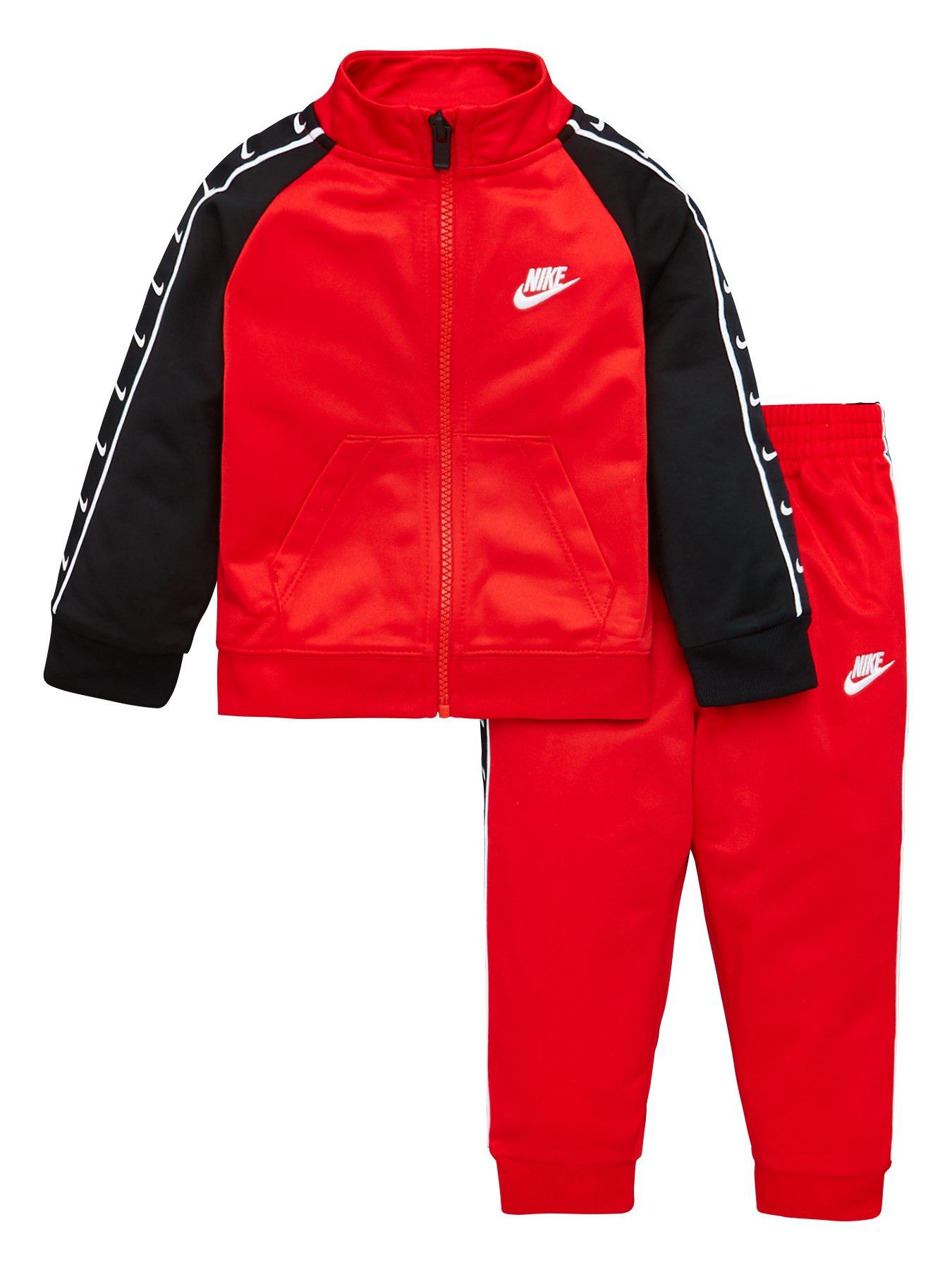 baby red nike tracksuit