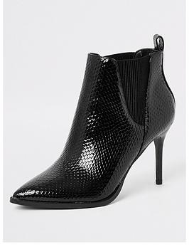 River Island River Island River Island Wide Fit Skinny Heel Ankle Boot -  ... Picture