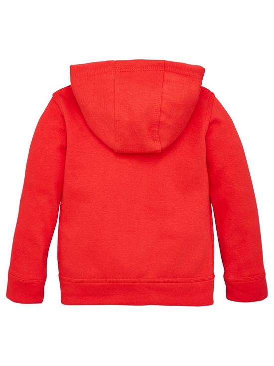 back image of nike-sportswear-younger-child-club-full-zip-hoodie-red
