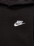  image of nike-sportswear-younger-childs-club-overhead-hoodie-black