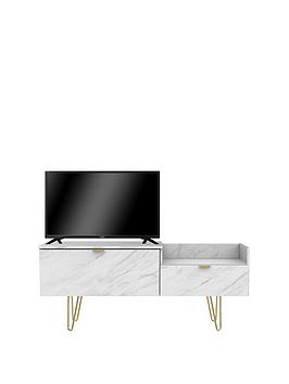 Swift Swift Marbella Ready Assembled Tv Unit - Marble Effect - Fits Up To  ... Picture