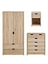  image of very-home-aspen-3-piece-package-2-door-2-drawer-wardrobe-4-2-chest-and-bedside-chest-oak-effect