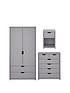 image of aspen-3-piece-package-2-door-2-drawer-wardrobe-4-2-chest-and-bedside-table-grey-oak-effect